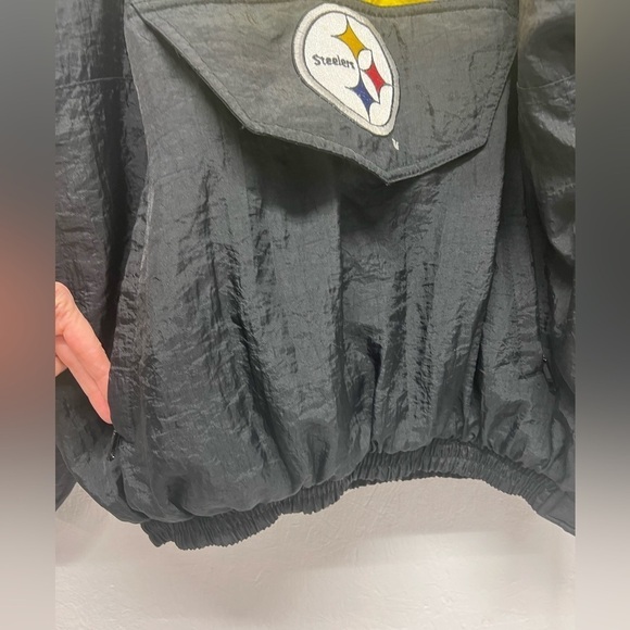 NFL - Steelers - 90s Starter Hooded 1/2 Zip Pullover Jacket  Pro Line - XL - Picture 6 of 16